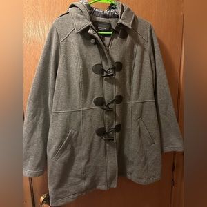 Torrid - Charcoal Grey Toggle Fleece Jacket size 1